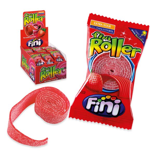 Fini Roller Extra Sour Strawberry 20g