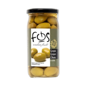 FOS Green Olives with stone 360g