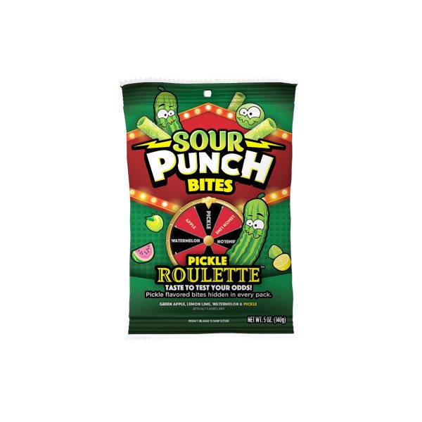041364881317 Sour Punch Bites Pickle Roulette 140g
