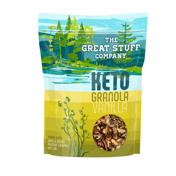 5060538570487 The Great Stuff Keto Granola Vanilla - Almonds & Brazil Nuts 330g