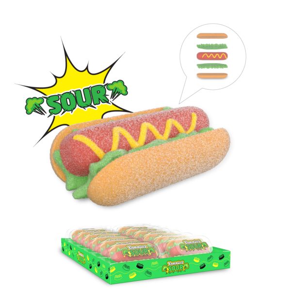 5200701003316 Relkon Yammiez Sour Hot Dog Mallow 50g