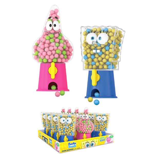 5200701008847 Relkon Spongebob Funky Heads Candy Dispenser 60g