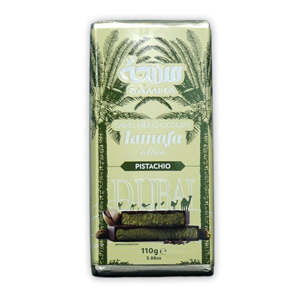 6294007302333 Samha Camel Milk Chocolate Bar Dubai Chocolate Pistachio Kunafa 110g
