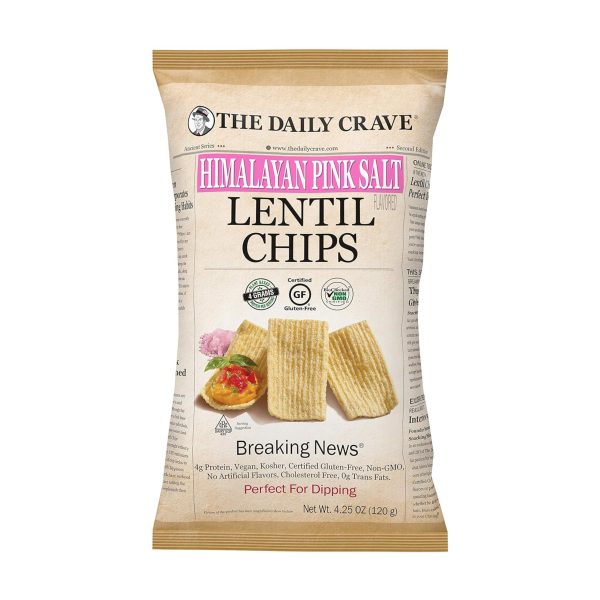 858641003788 The Daily Crave Lentil Chips - Himalayan Pink Salt 120g 858641003788 The Daily Crave Lentil Chips - Himalayan Pink Salt 120g
