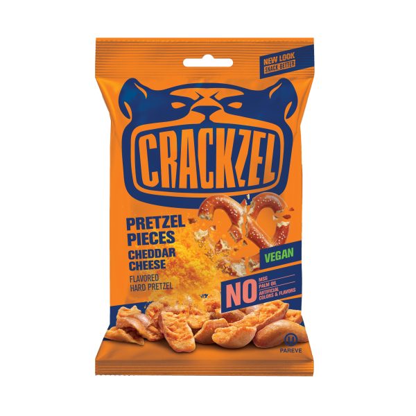 8681042335118 Crackzel Pretzel Pieces Cheddar Cheese 65g
