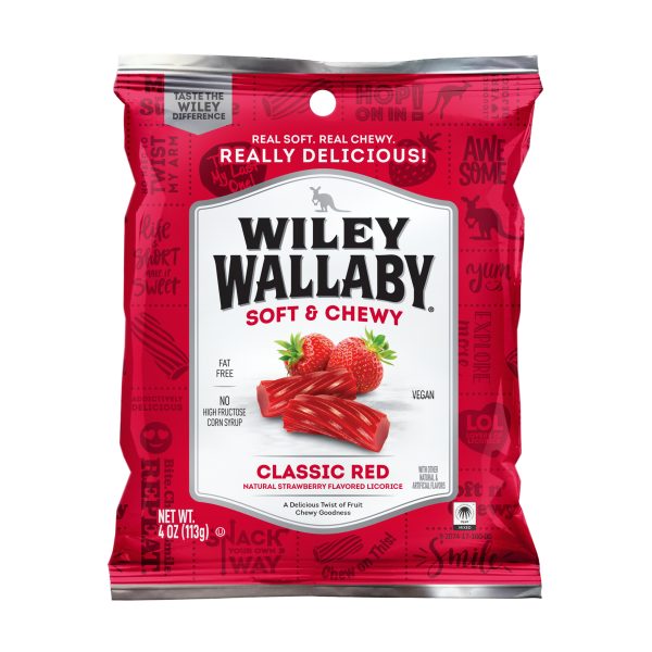 022224200820 Wiley Wallaby Red Licorice Strawberry 113g