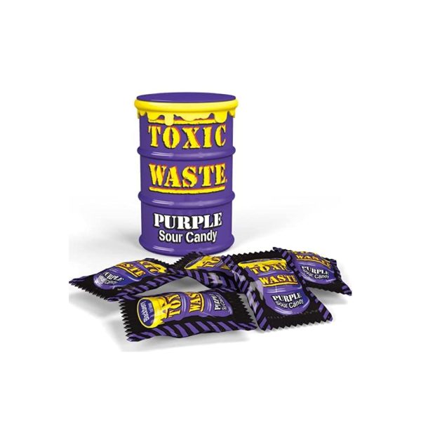 0850034597522 Toxic Waste Purple Sour Candy Drum 42g