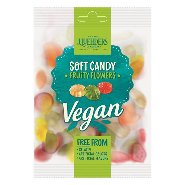 4009371913212 J. Luehders Vegan Soft Candy Fruity Flowers 45g