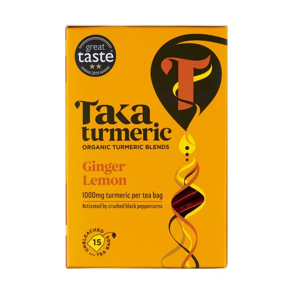 5060514450048 Taka Turmeric - Organic Ginger Lemon Turmeric Tea (15 x 2.4g)