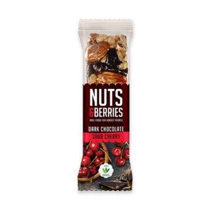 Nuts & Berries Organic Dark Chocolate Sour Cherry 40g