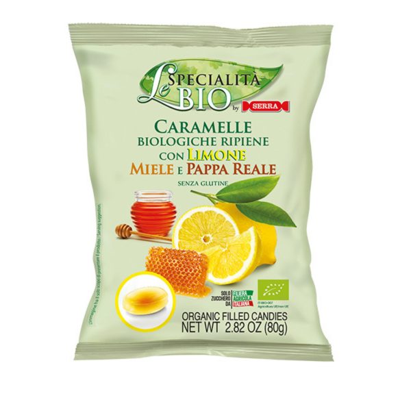 8004590618425 Le Specialità Bio Candies - Lemon, Honey & Royal Jelly 80g