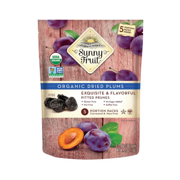 842515006807 Sunny Fruit Organic Dried Plums 150g